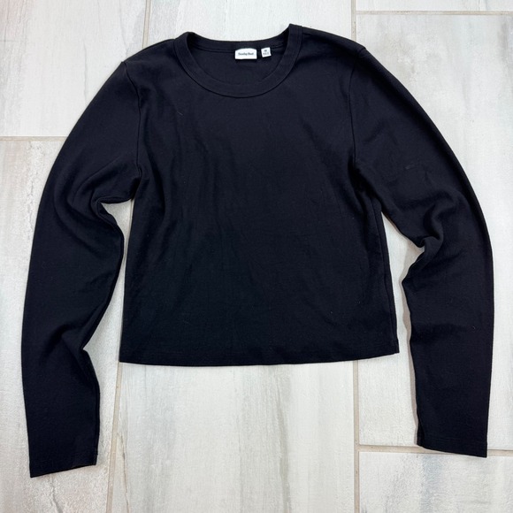 Sunday Best Tops - Sunday Best Aritzia Black Long Sleeve Crewneck Top Medium